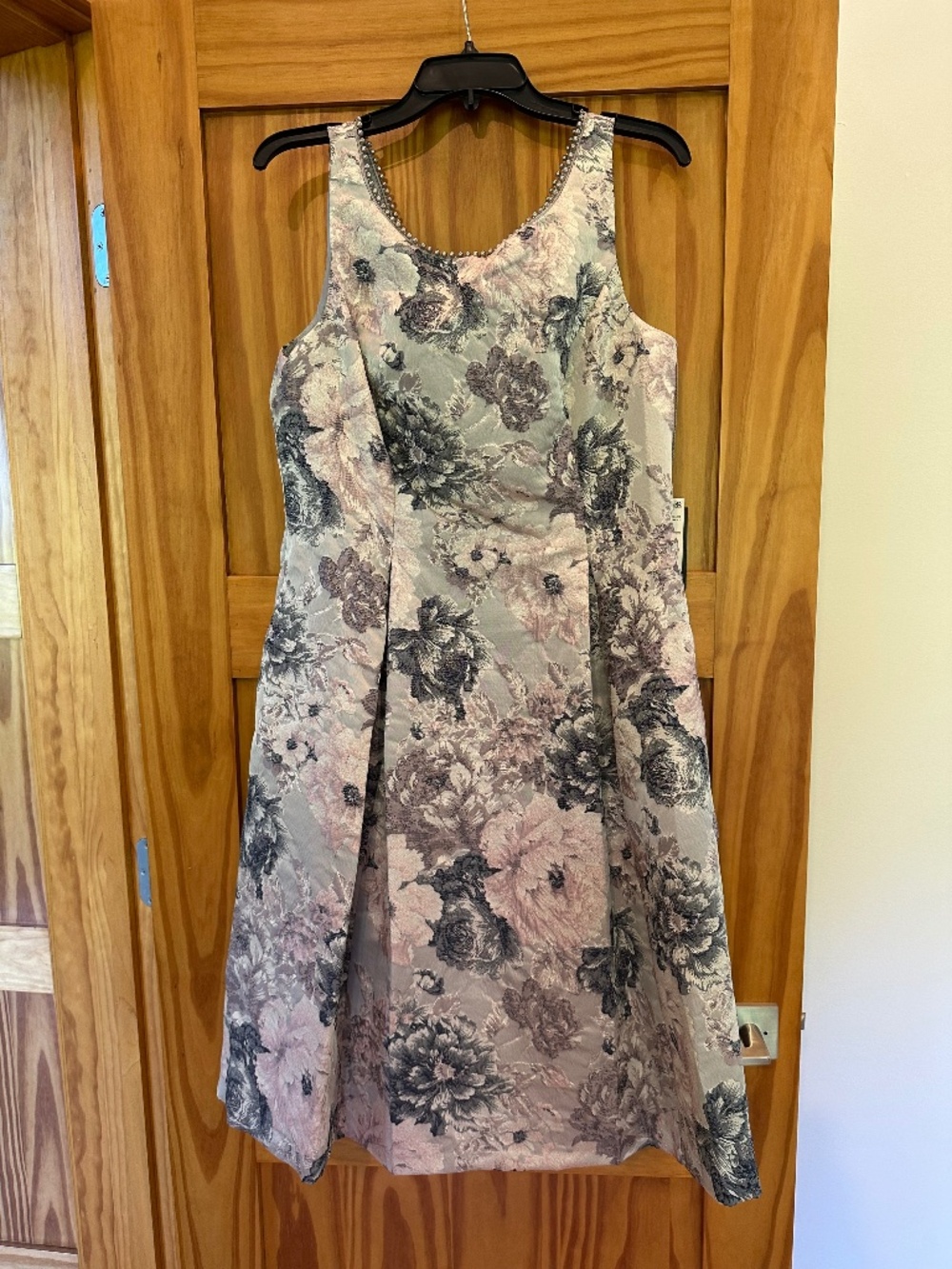 Adrianna Papell Floral Jacquard Fit and Flare